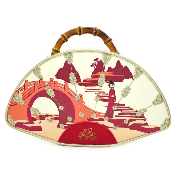 Loungefly Handbags - Loungefly Disney Mulan Bamboo Handle Fan Handbag